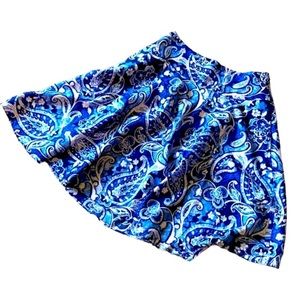 LAUREN Ralph Lauren Blue Paisley Skirt Size 2P